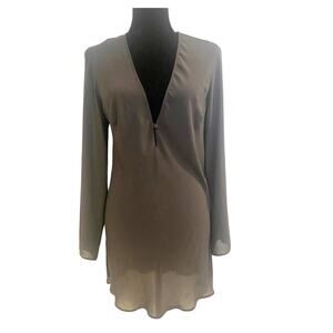 Victoria's Secret Vintage Sheer Black Long Sleeve Negligee Size M